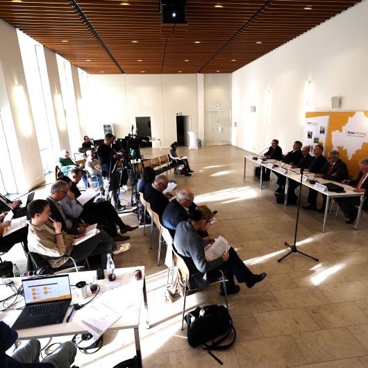 Die Pressekonferenz zum Jahresauftakt fand im Würzburger Burkardushaus statt.